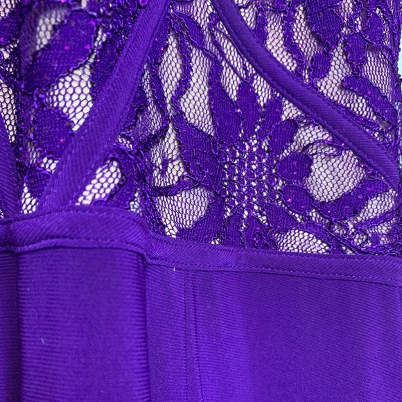 Royal Purple Floor Length Evening Gown Dress - Picture 6 of 8